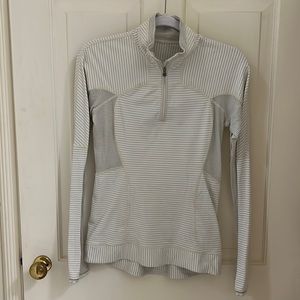 Lulu Lemon striped sweat wicking pullover